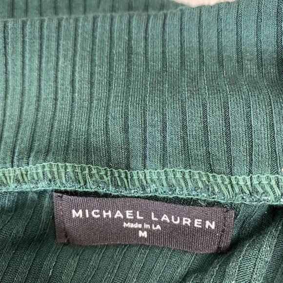 NEW MICHAEL LAUREN Womens Mapels Long Sleeve One Shoulder Top Size M Evergreen - Picture 3 of 11
